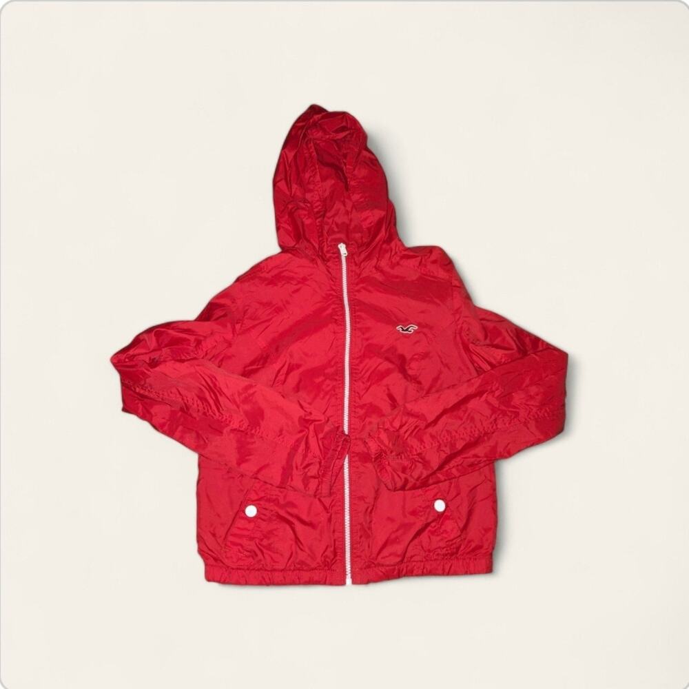 Y2K FASHION - Vintage Hollister Co Red Women's Windbreaker Small Jacket